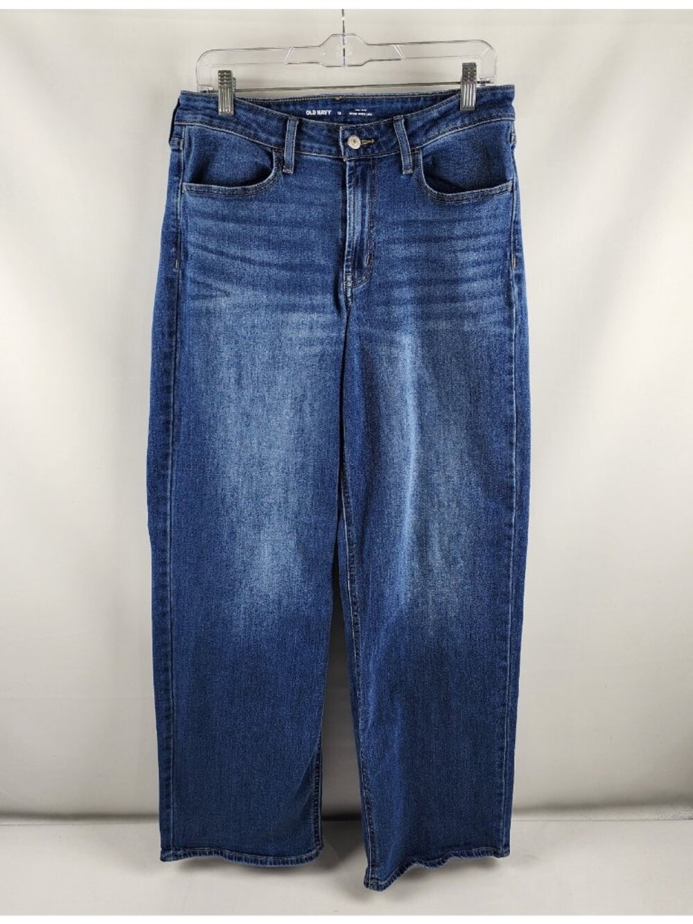 Old Navy Jeans Womens 12 Blue High Rise Wow Wide Leg Denim (30x29)